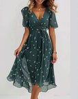 Relaxed Fit Boho Floral Midi Dress