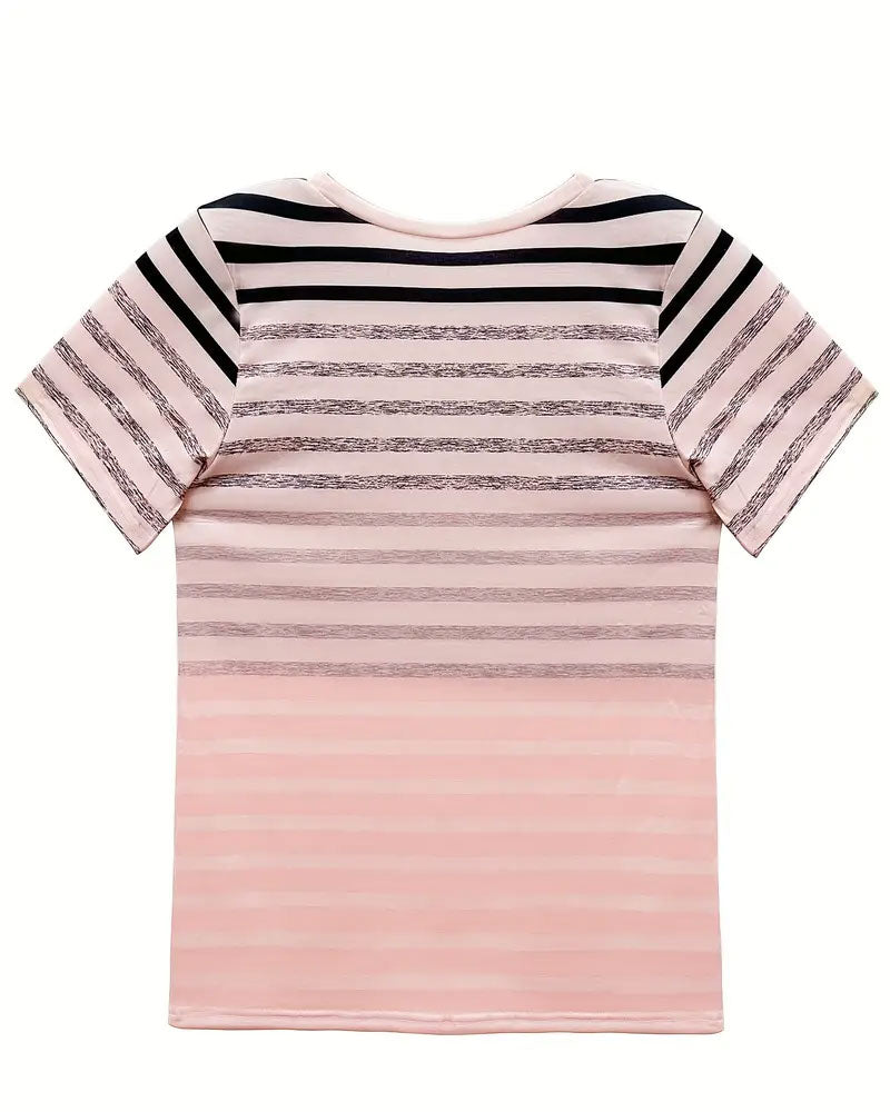 Striped Round Neck T-Shirt