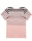 Striped Round Neck T-Shirt