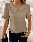 Elegant Short Sleeve Blouse