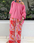 Fashion Print Loose Casual Two Piece-set