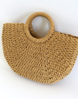 Chic Straw Bag with Handwoven Texture
