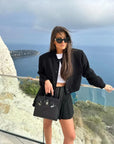 Crop Long Sleeve Bomber Jacket