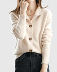 Adele Cardigan Sweater | Soft Knit, Collared Design for Women 0