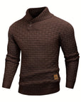 Aero Mens Sweater | Textured Knit, Shawl Collar, Tailored Fit 0