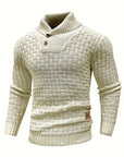 Aero Mens Sweater | Textured Knit, Shawl Collar, Tailored Fit 3