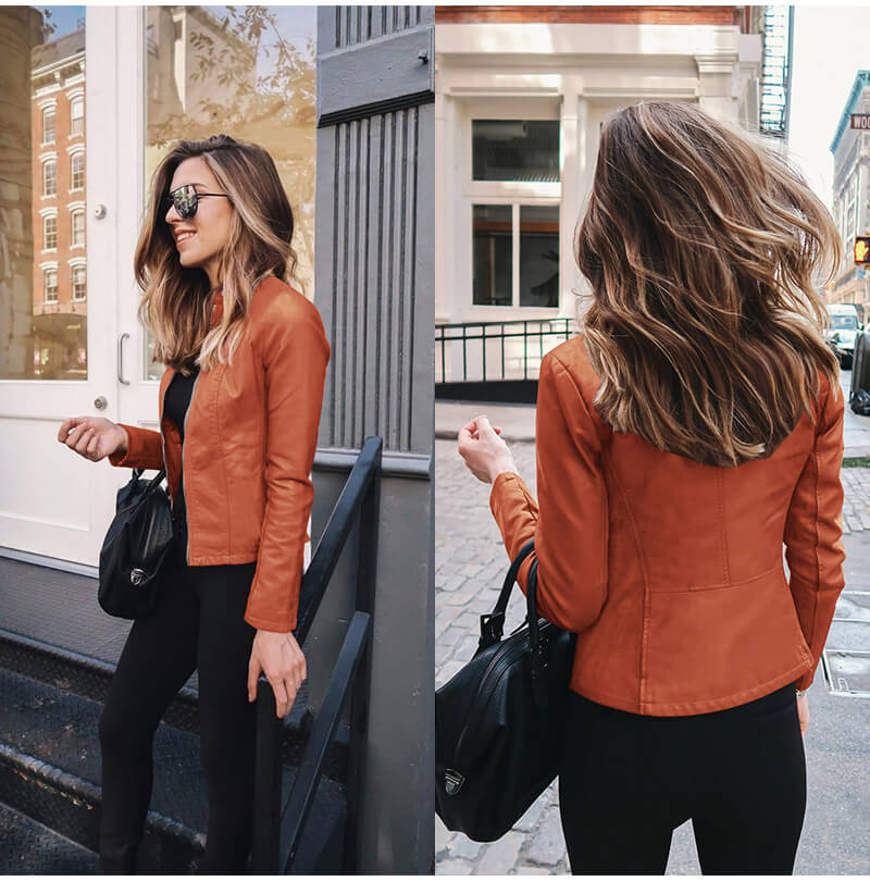 Elegant Leather Jacket with Custom Fit Feel