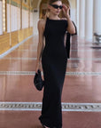 Flowy Sleeveless Longline Maxi Dress