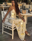 Metallic Maxi Dress