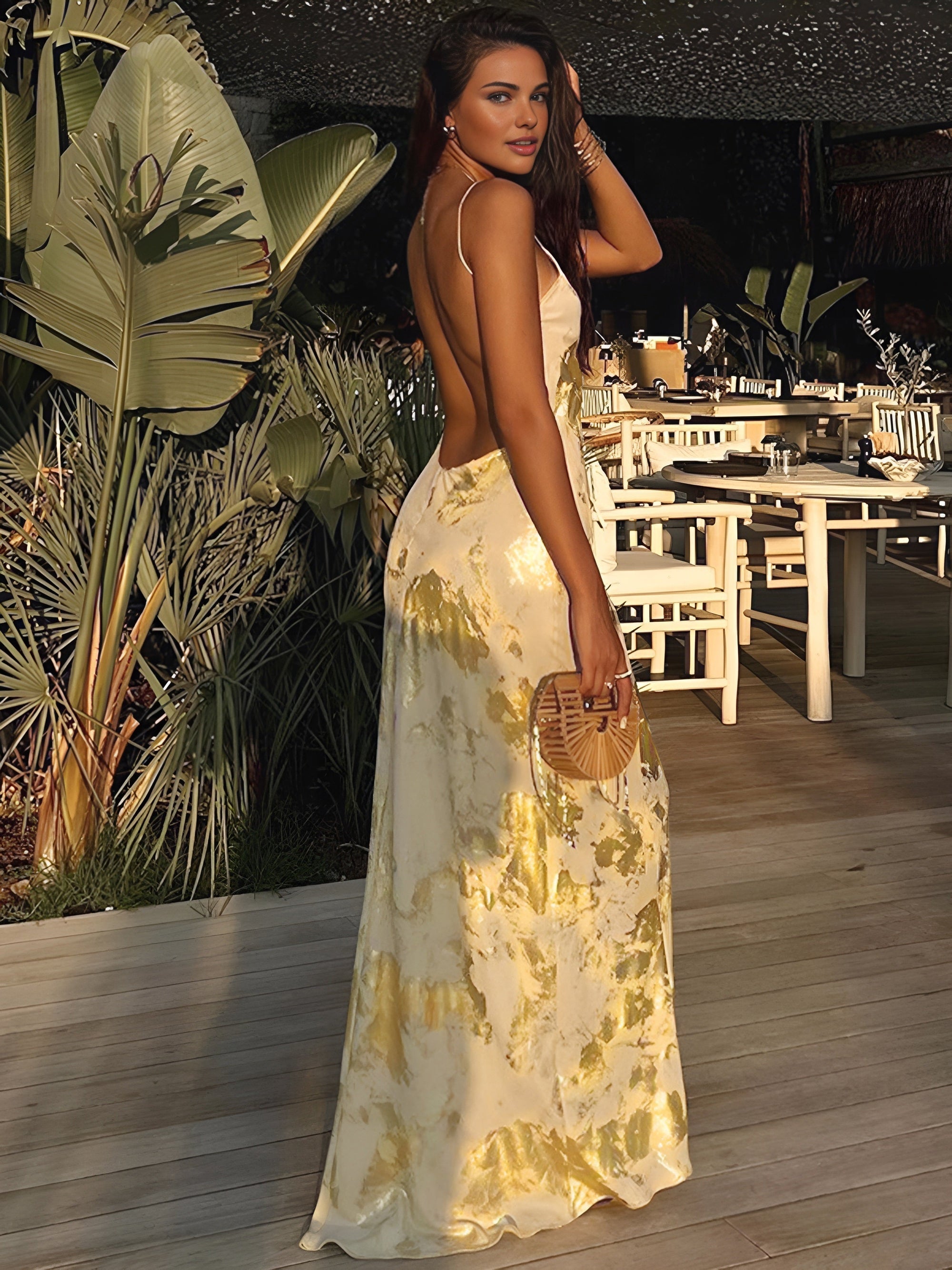 Metallic Maxi Dress