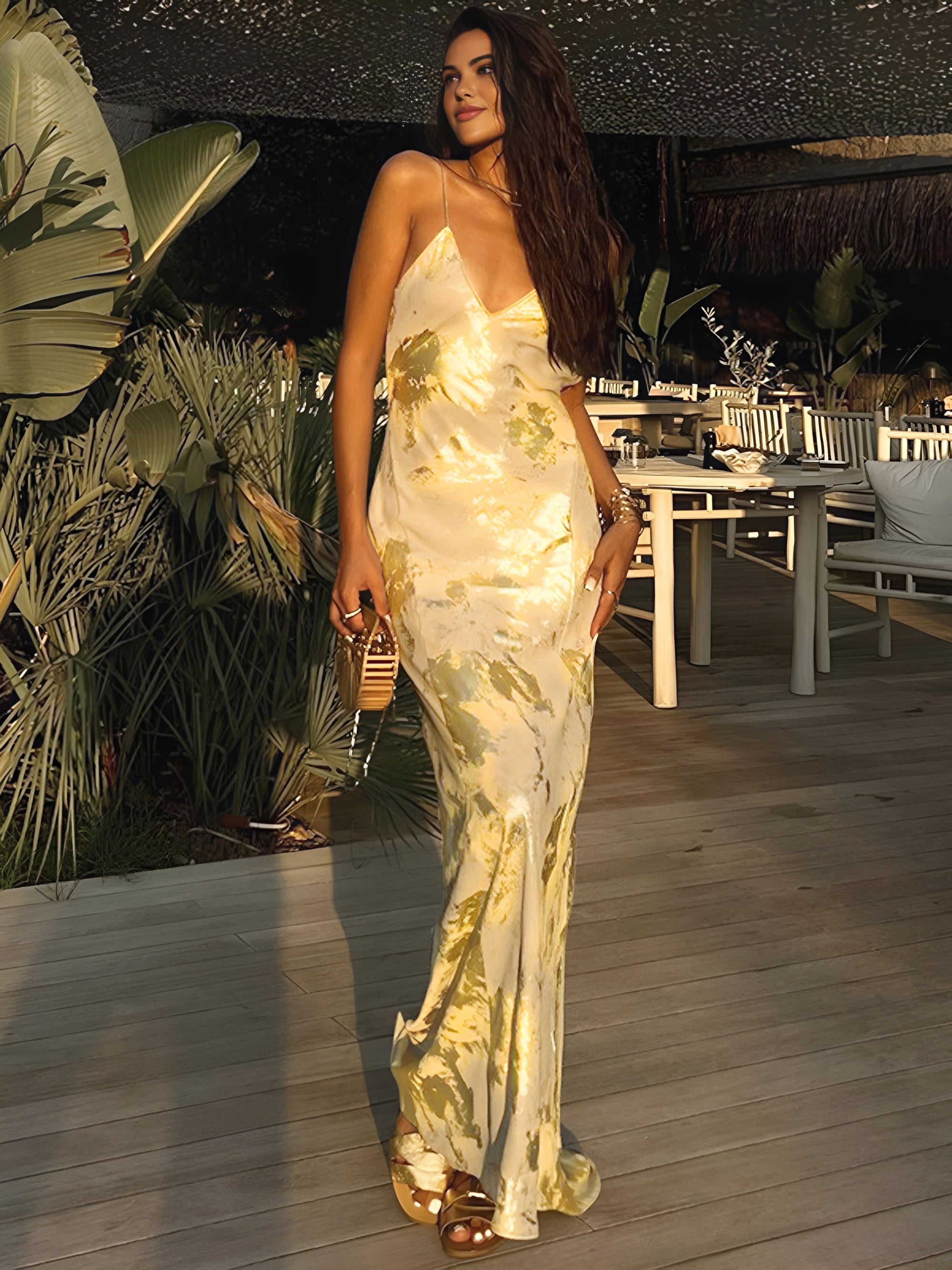 Metallic Maxi Dress