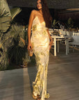 Metallic Maxi Dress