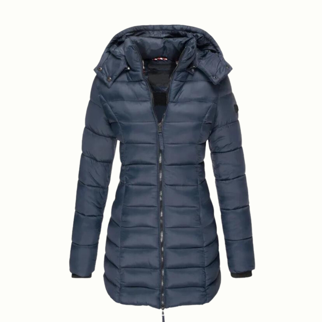 Warm Quilted Long Down Coat