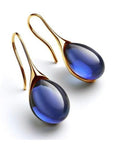 Gold and Silver Crystal Drop Earrings