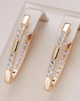 Zirconia Gold Earrings with Brilliant Shine
