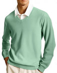 Cleo Classic Sweater | V-Neck, Ribbed Knit for Men and Women 2