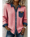 Cora Textured Shirt | Contrast Panel, Relaxed Fit 1