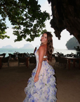 Floral Cut-Out Split Beach Maxi Dress