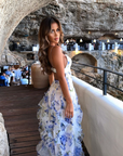 Floral Cut-Out Split Beach Maxi Dress