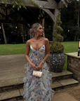 Floral Cut-Out Split Beach Maxi Dress