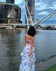 Floral Cut-Out Split Beach Maxi Dress