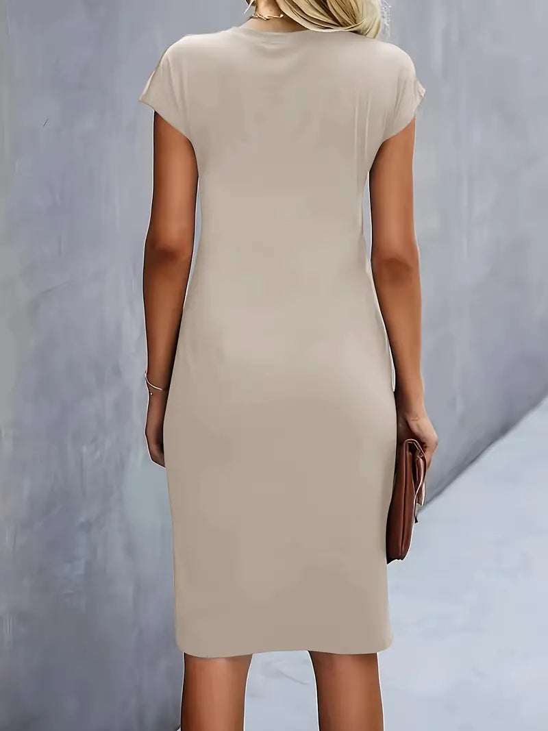 Soft Knit Round Neck Dress