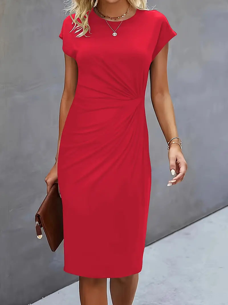Soft Knit Round Neck Dress