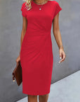 Soft Knit Round Neck Dress