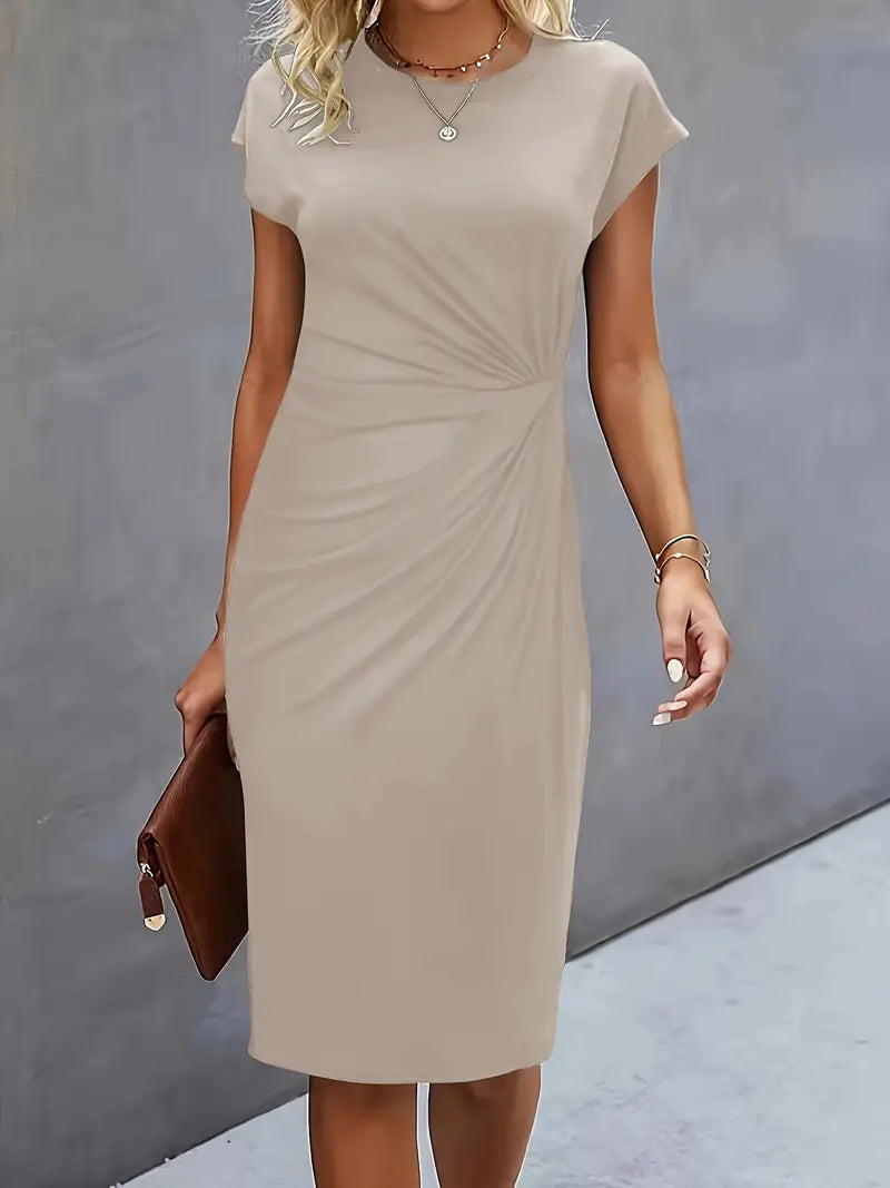Soft Knit Round Neck Dress