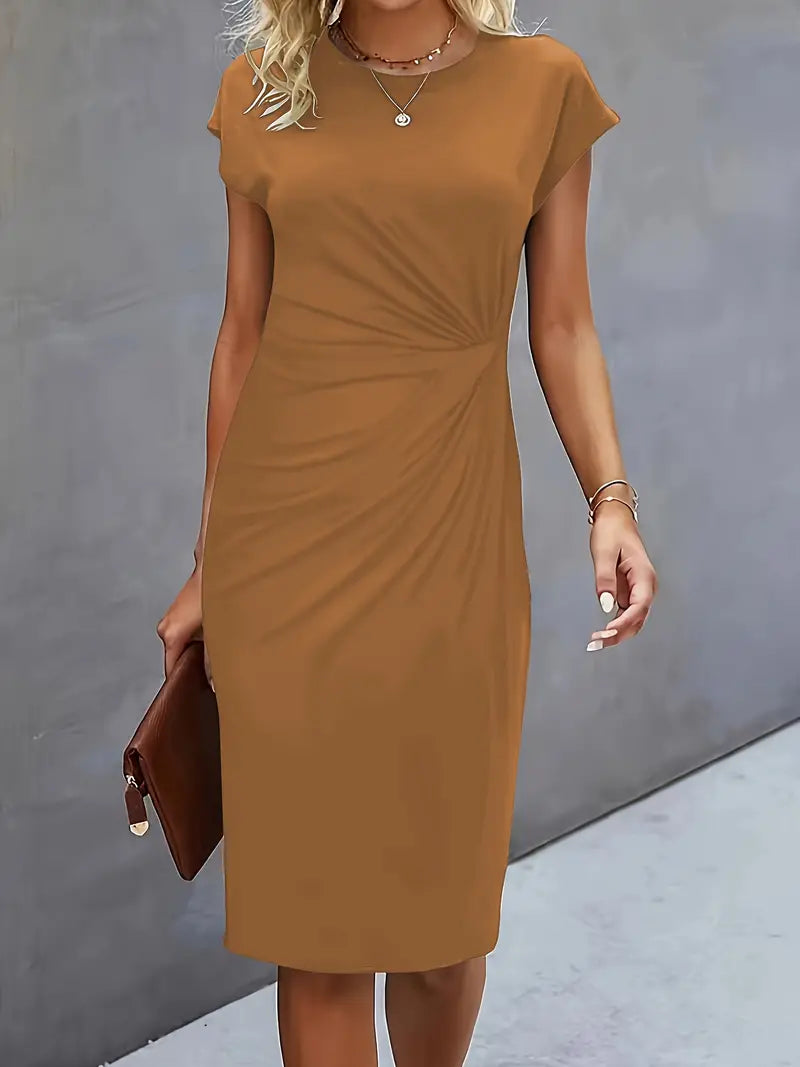 Soft Knit Round Neck Dress