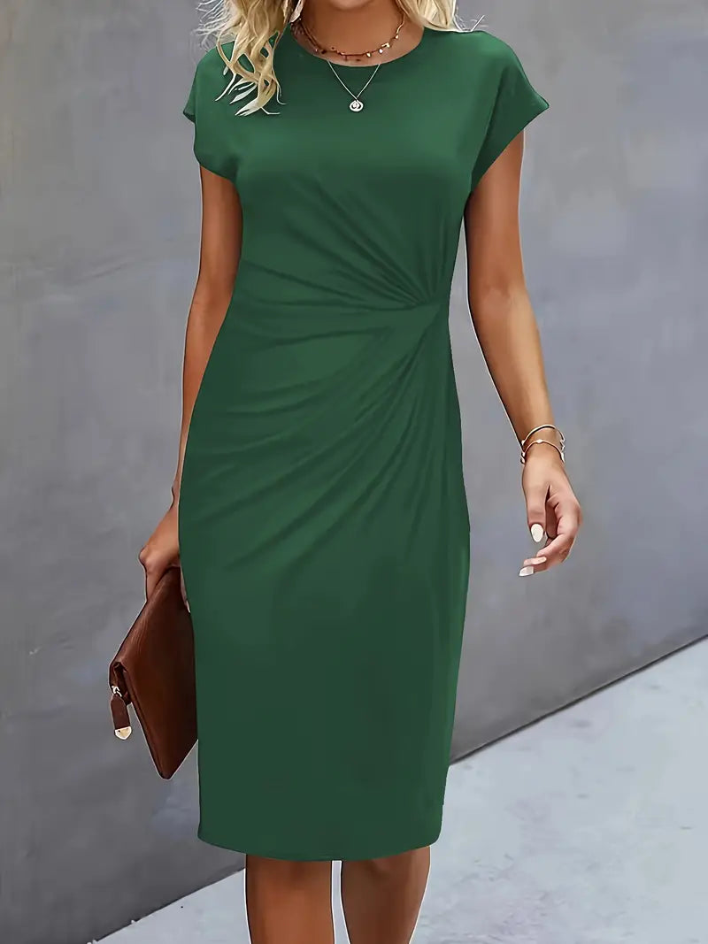 Soft Knit Round Neck Dress