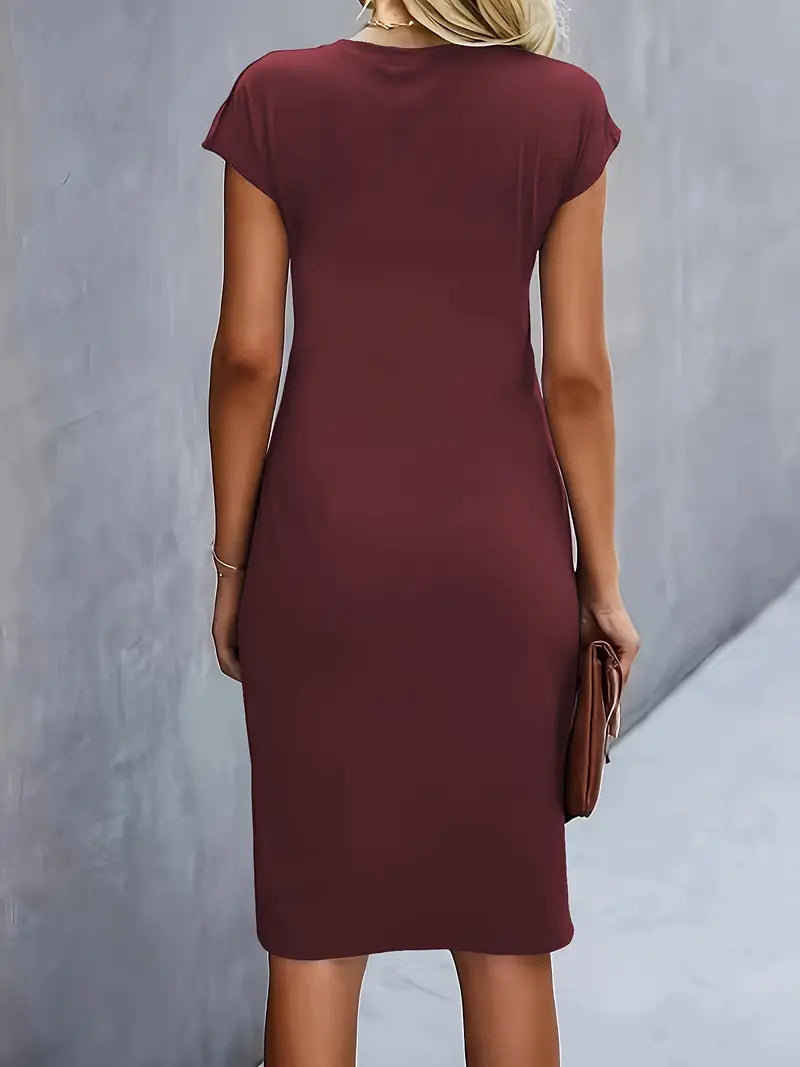 Soft Knit Round Neck Dress
