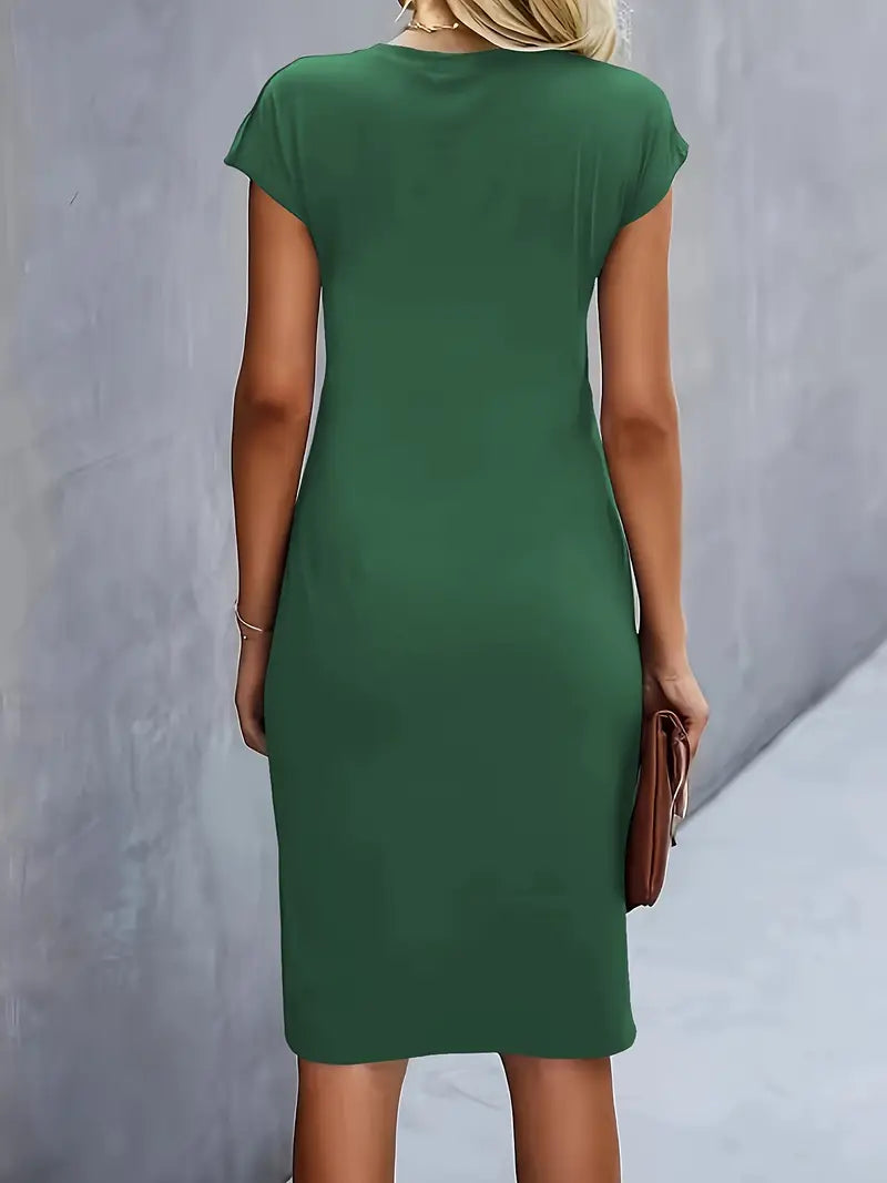 Soft Knit Round Neck Dress