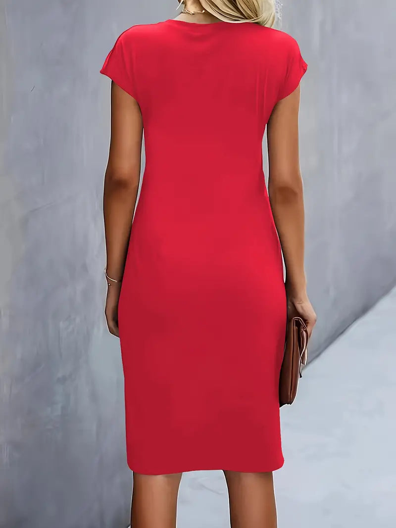Soft Knit Round Neck Dress