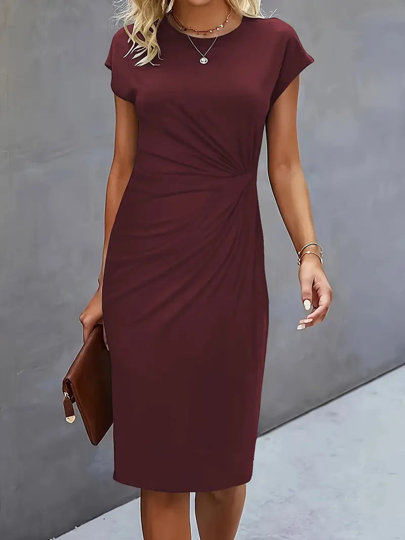 Soft Knit Round Neck Dress