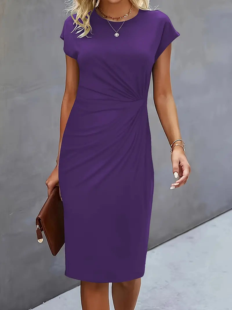 Soft Knit Round Neck Dress