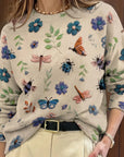 Elysia Women's Sweater | Floral Print, Cozy Knit 10