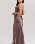 Elegant Retro Solid Color Strapless Party Dress