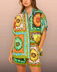 Bloom Print Matching Shorts Set