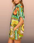 Bloom Print Matching Shorts Set