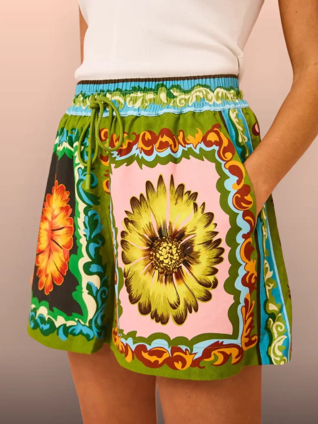 Bloom Print Matching Shorts Set