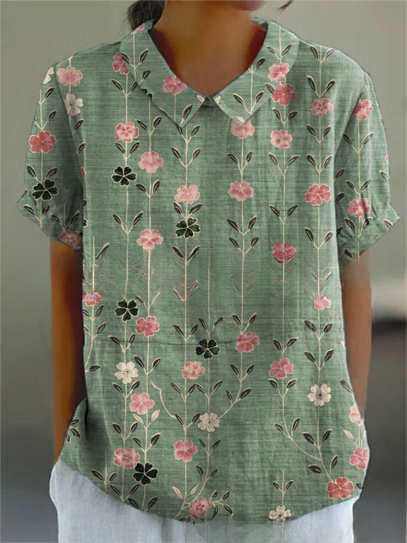 Lightweight Floral Print Shirt