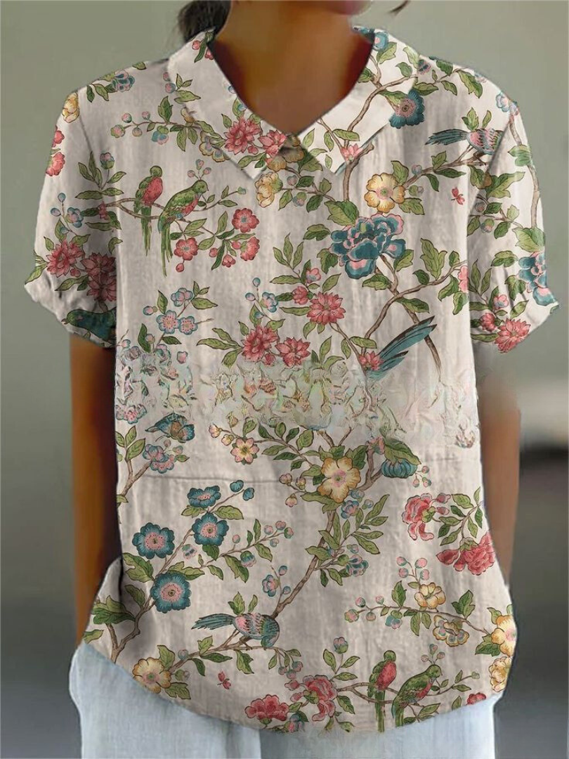 Lightweight Floral Print Shirt
