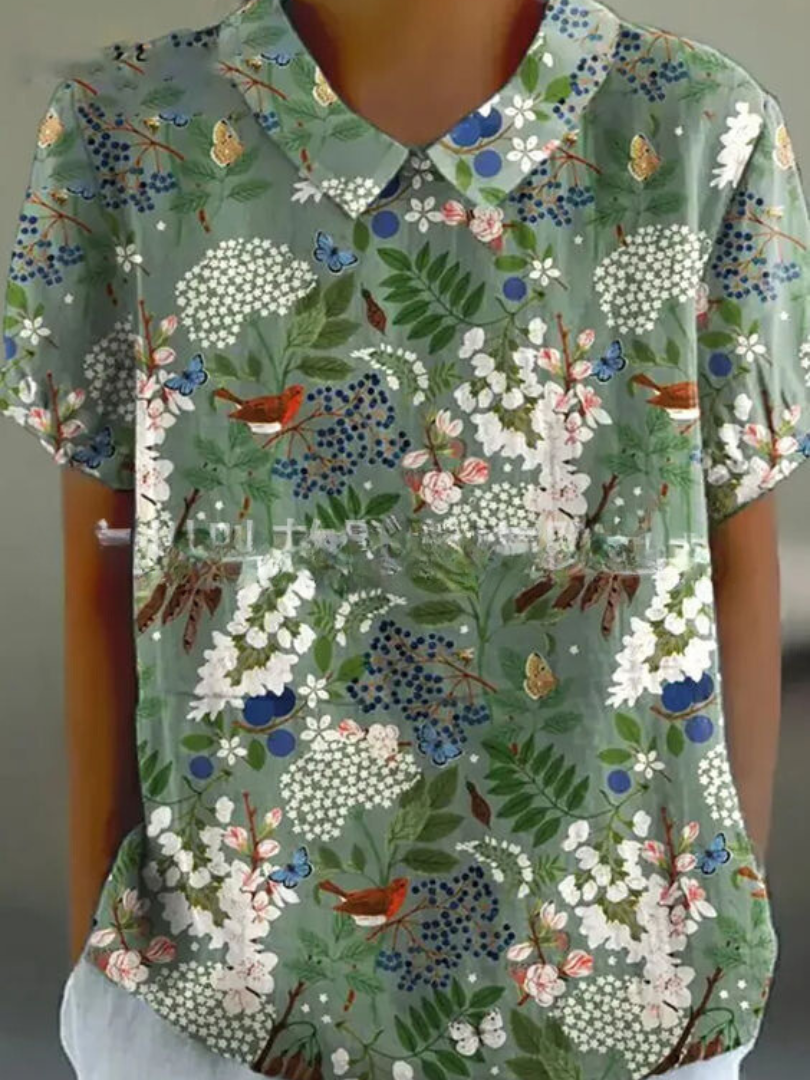 Lightweight Floral Print Shirt