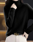 Frances Black Turtleneck Sweater | Soft Knit, Relaxed Fit 1