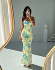 Elegant Sleeveless Floral Maxi Dress