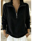 Gina Quarter Zip Pullover | Soft Knit Fabric, Adjustable Collar 4