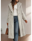 Gina Women's Coat | Soft Plush Hooded Longline Winter Coat 0