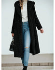 Gina Women's Coat | Soft Plush Hooded Longline Winter Coat 4