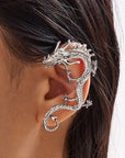 Fierce Dragon Design Stud Earrings
